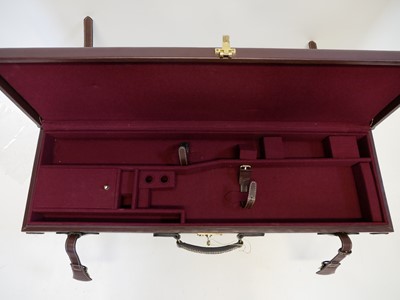 Lot 497 - New unused Guardian leather shotgun case, with...