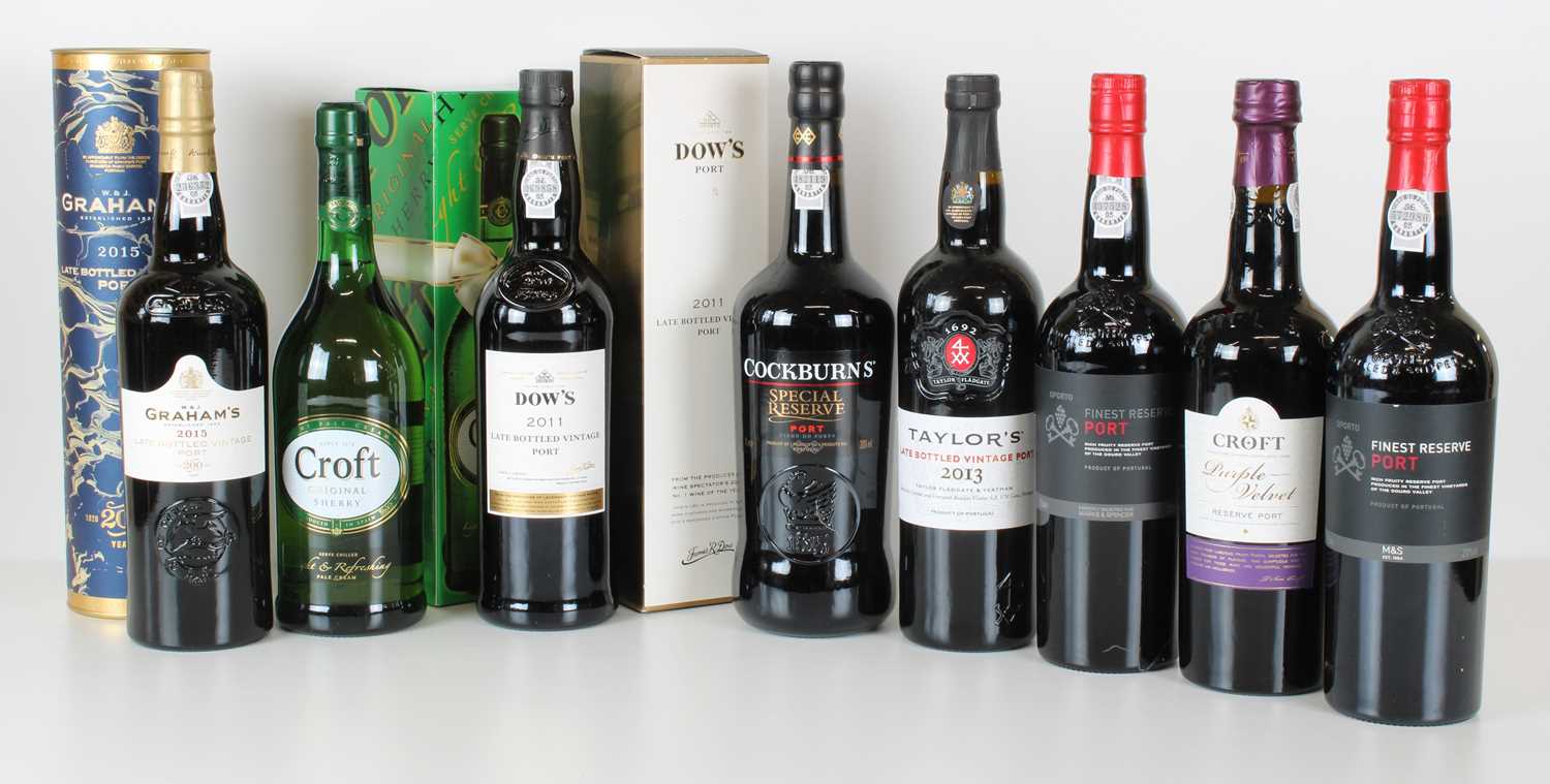 Lot 42 - 8 bottles Mixed Lot Reserve Port, Late Bottled Vintage Port and Sherry