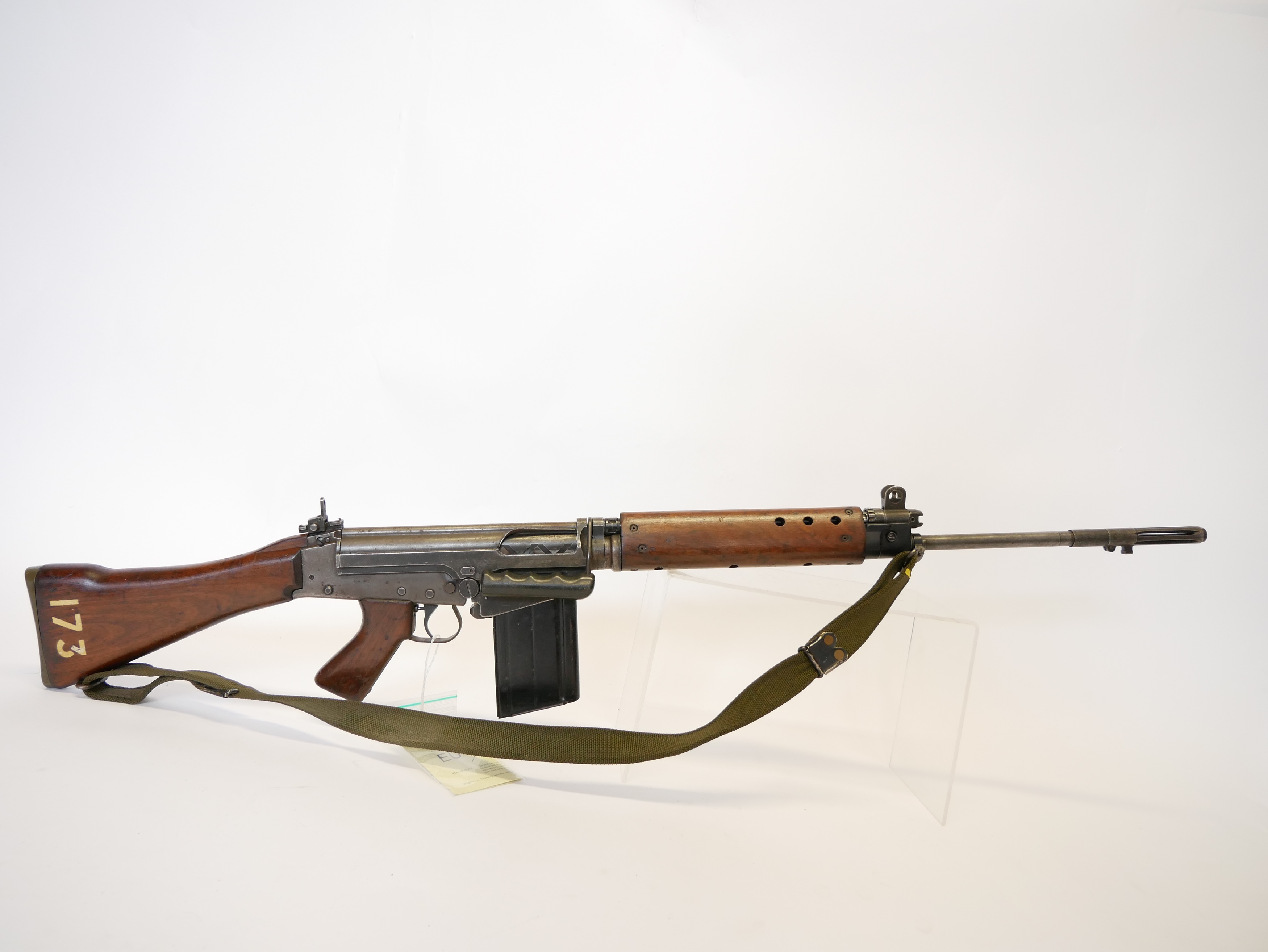 Lot 67 - Deactivated SLR L1A1 7.62 semi auto rifle.
