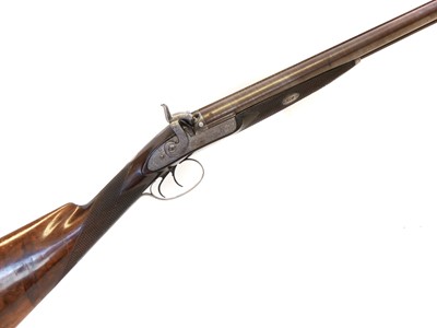 Lot 64 - Percussion 14 bore side by side double barrel...
