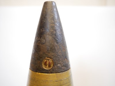 Lot 227 - Inert German 8.8cm Flak shell, the base...