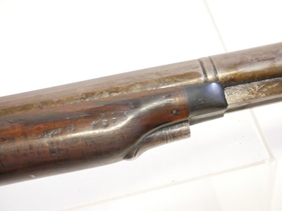 Lot 63 - Flintlock 13 bore single barrel shotgun,...