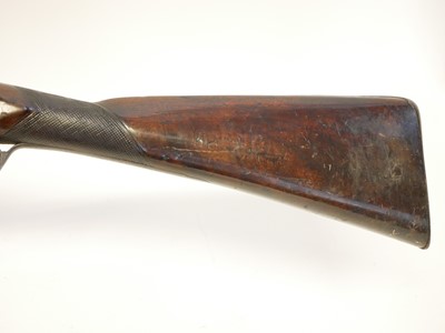 Lot 63 - Flintlock 13 bore single barrel shotgun,...