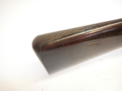 Lot 63 - Flintlock 13 bore single barrel shotgun,...