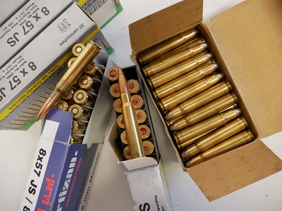 Lot 559 - 8x57JS ammunition, including 100 x Sellier &...