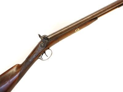 Lot 58 - Percussion 14 bore side by side double barrel...