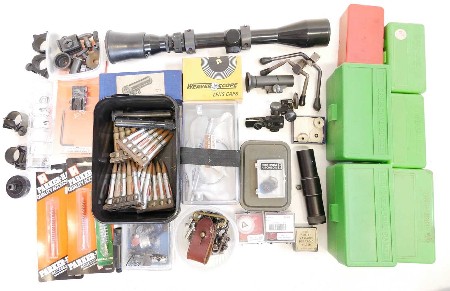 Lot 518 - Collection of gun sights and accessories, to...