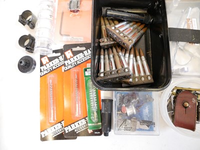 Lot 518 - Collection of gun sights and accessories, to...