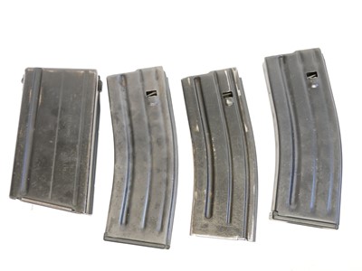 Lot 519 - Three 5.56mm magazines for the SA80 / AR15,...