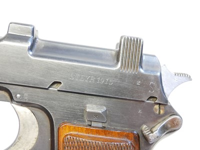 Lot 274 - Steyr Hahn 9x23mm M1907 semi automatic pistol,...