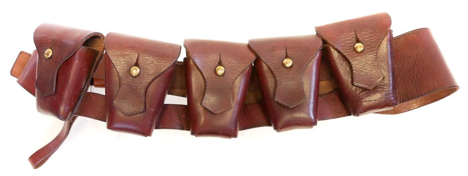 Lot 495 - Pattern 1905 leather bandolier, stamped 'made...