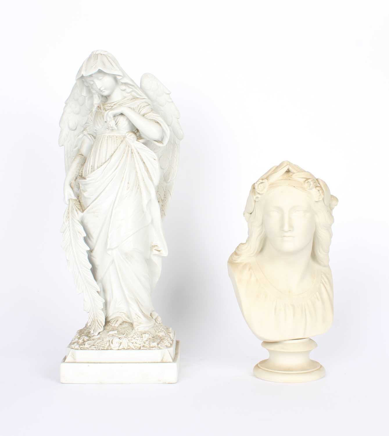 Lot 65 - A Victorian Copeland Parian Ware Bust of "Oenone" After W. C. Marshall
