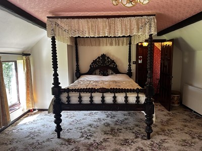 Lot 301 - A Large and Impressive Victorian Four Poster Bed