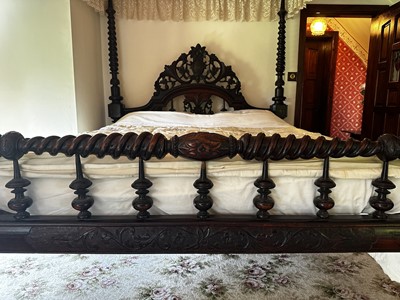 Lot 301 - A Large and Impressive Victorian Four Poster Bed