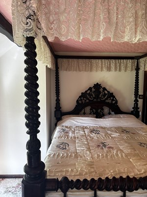 Lot 301 - A Large and Impressive Victorian Four Poster Bed