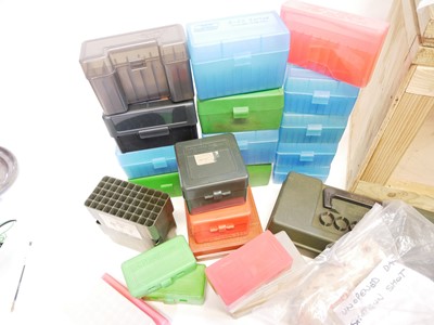 Lot 603 - Hand made black powder storage box, collection...