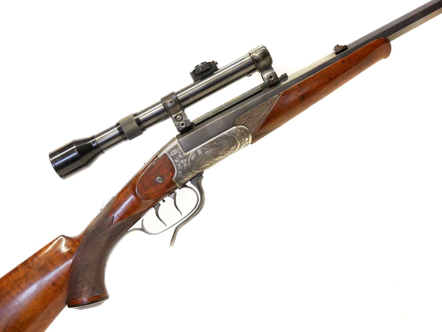 Lot 56 - German 8.15 x 46 single shot sporting rifle,...