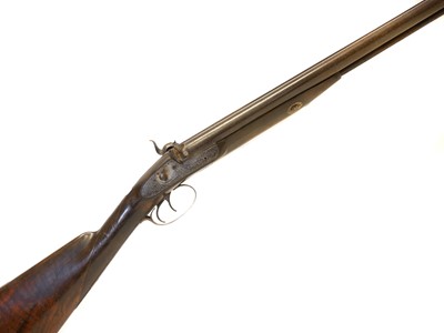 Lot 54 - Percussion 16 bore side by side shotgun, 30...