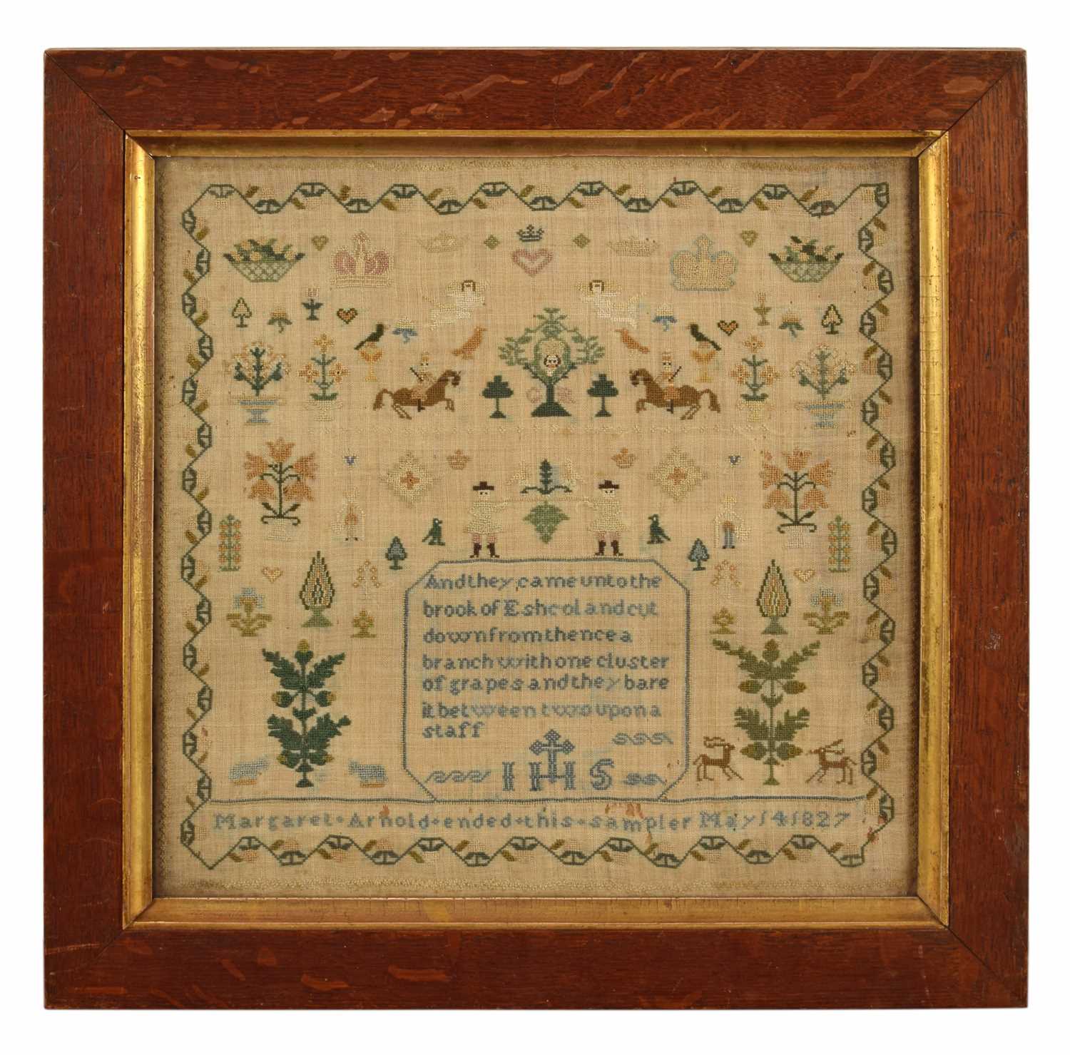 Lot 341 - A George IV Sampler by Margaret Arnold
