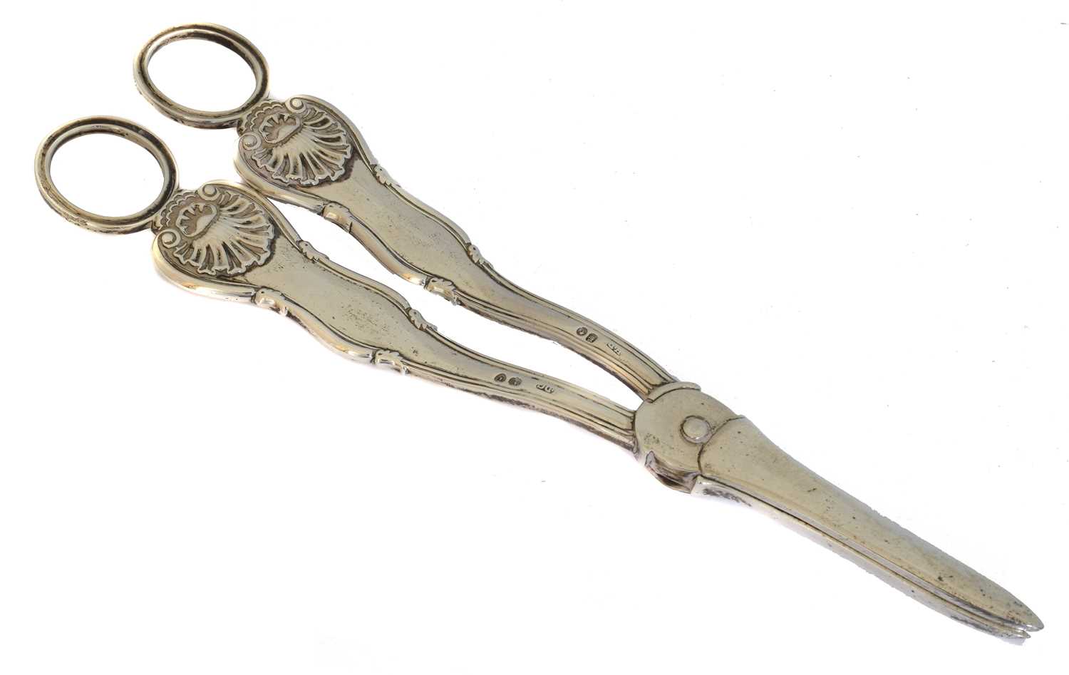 Lot 57 - A pair of Victorian silver grape scissors.