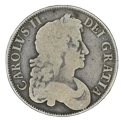 Lot King Charles II, Crown, 1677 V. NONO.