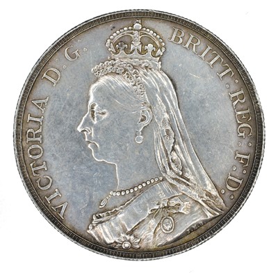 Lot Queen Victoria, Crown, 1888, narrow date.