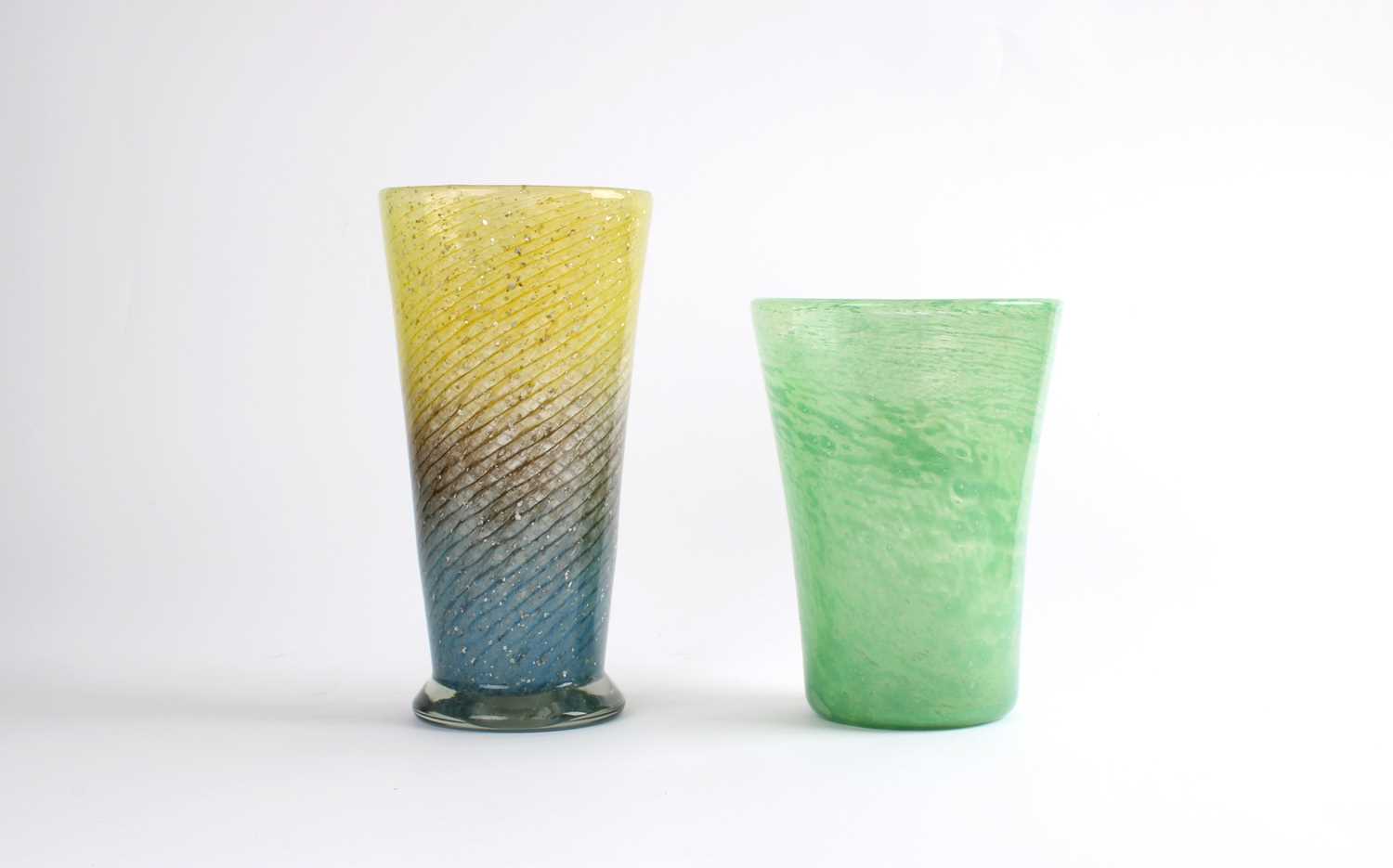 Lot 143 - Two Art Glass Tapered Vases