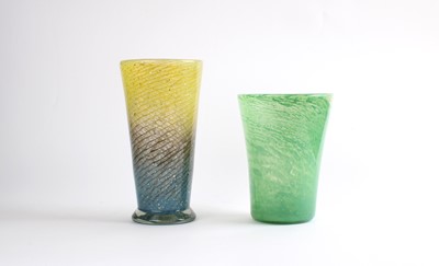 Lot 143 - Two Art Glass Tapered Vases
