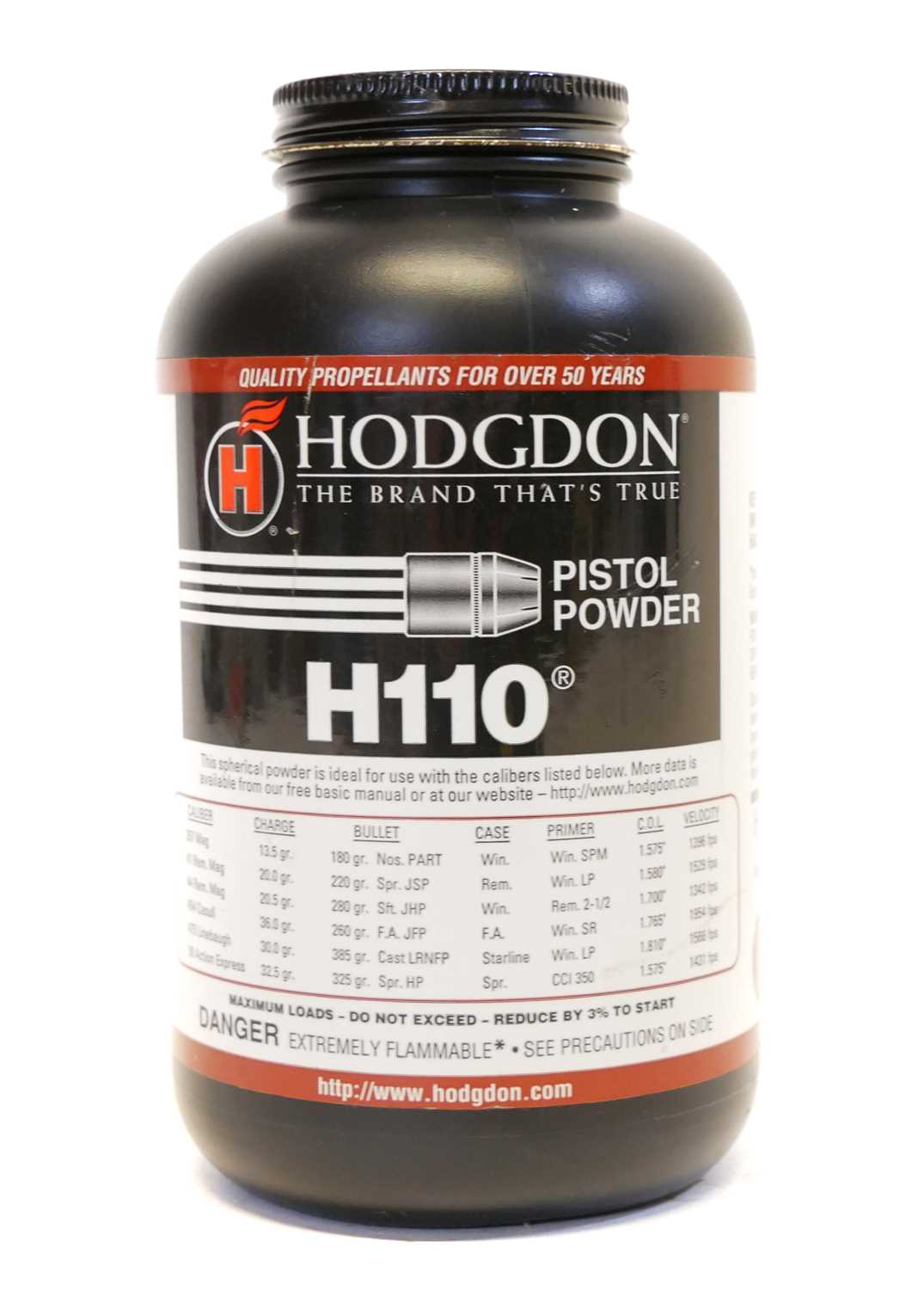 Lot 544 - One tub of Hodgdon H110 smokeless powder 1LB....