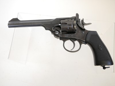 Lot 127 - Webley .177 CO2 revolver air pistol, MkVI .455...