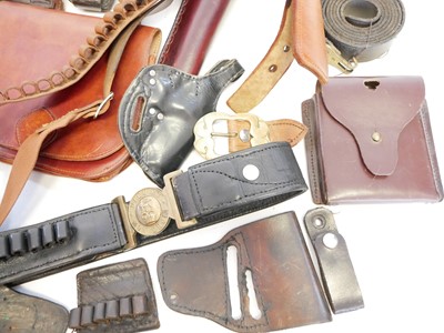Lot 434 - Collection of gun leather, including a western...
