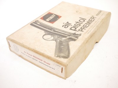 Lot 129 - Boxed Webley Premier .22 air pistol, cylinder...