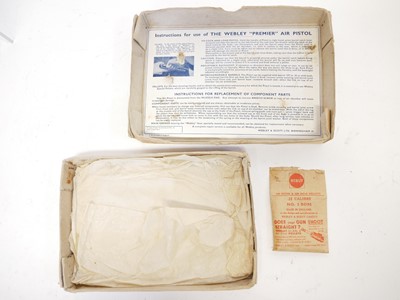 Lot 129 - Boxed Webley Premier .22 air pistol, cylinder...