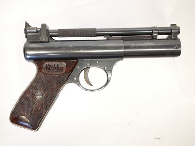 Lot 129 - Boxed Webley Premier .22 air pistol, cylinder...