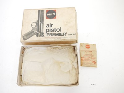 Lot 129 - Boxed Webley Premier .22 air pistol, cylinder...