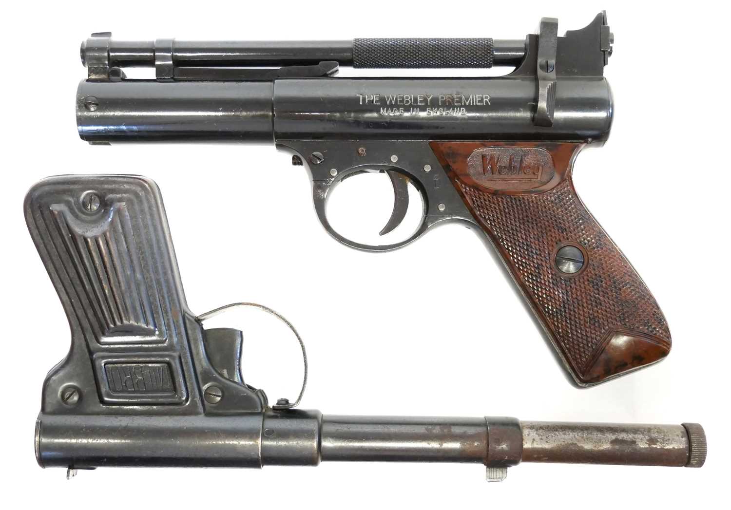 Lot 130 - Webley Premier .22 air pistol, cylinder number...