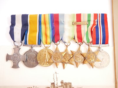 Lot 207 - WWI / WWII D.S.C. medal set and 1856 pattern...