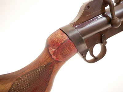 Lot 458 - Stock and action of a Webley service rifle,...