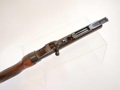 Lot 458 - Stock and action of a Webley service rifle,...