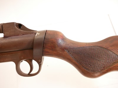 Lot 458 - Stock and action of a Webley service rifle,...