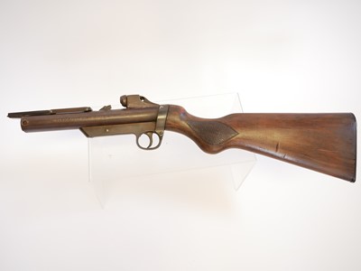 Lot 458 - Stock and action of a Webley service rifle,...