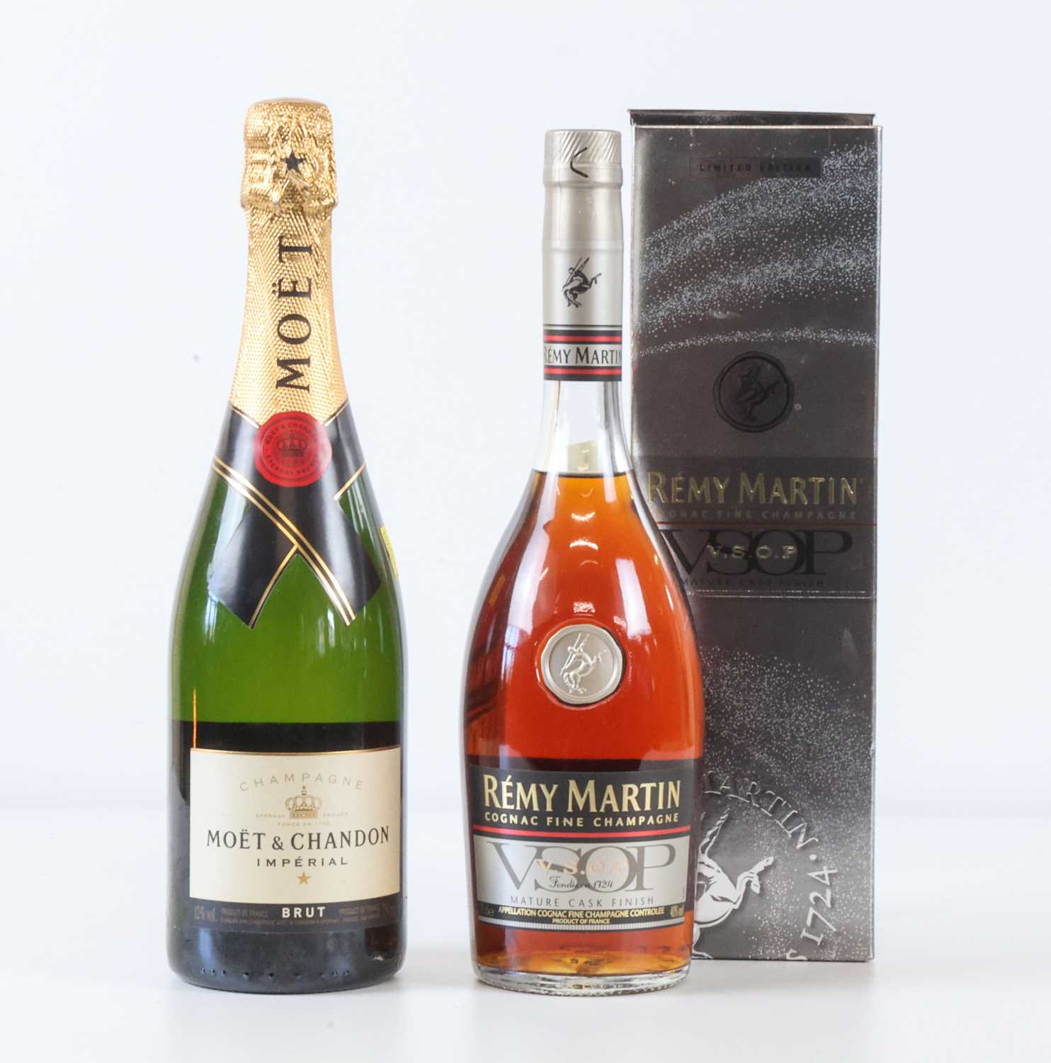 Lot 124 - 2 Bottles Mixed Lot Champagne and Cognac including ‘Limited Edition’