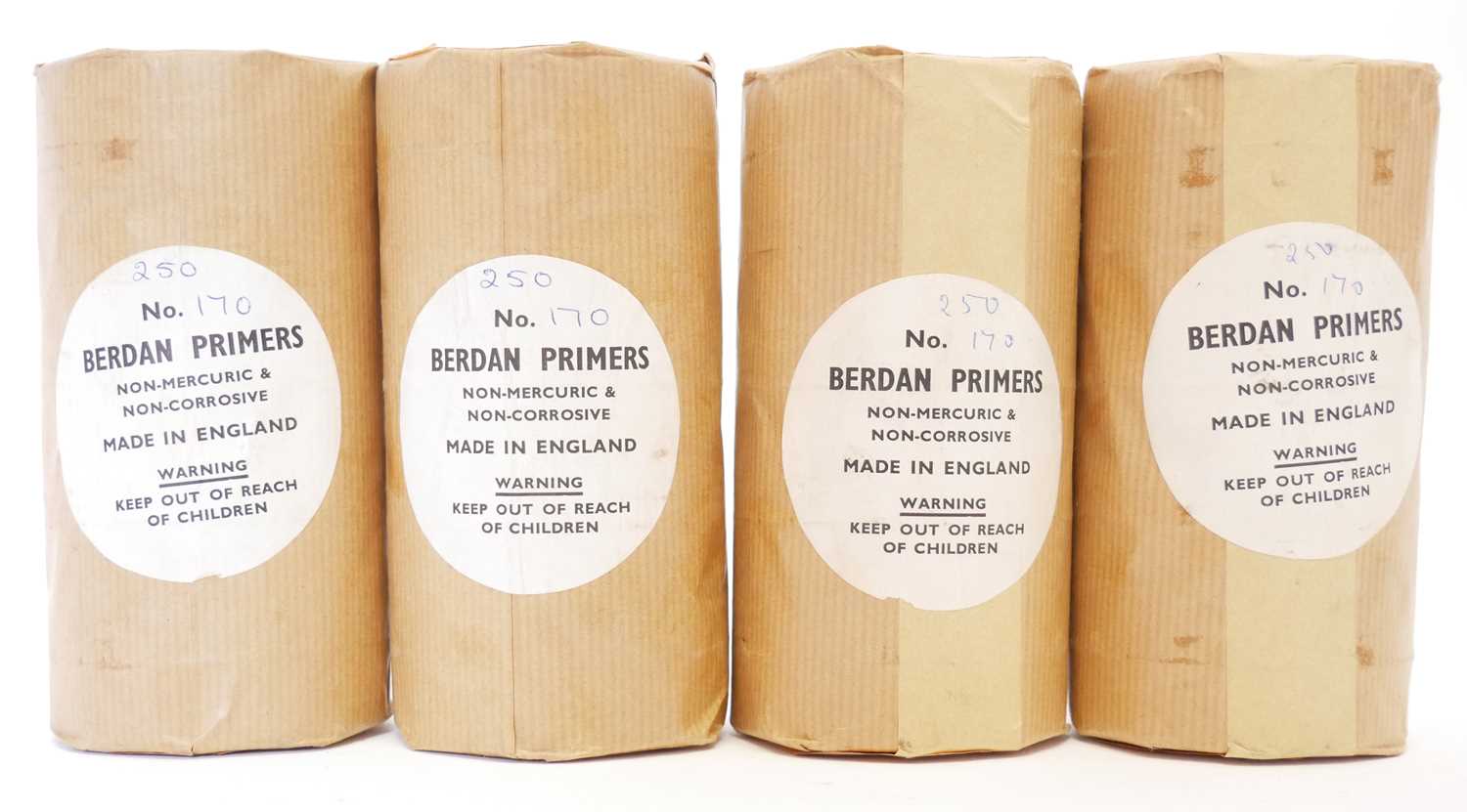 Lot 499 - 1,000 Berdan primers No.170, sealed up in...