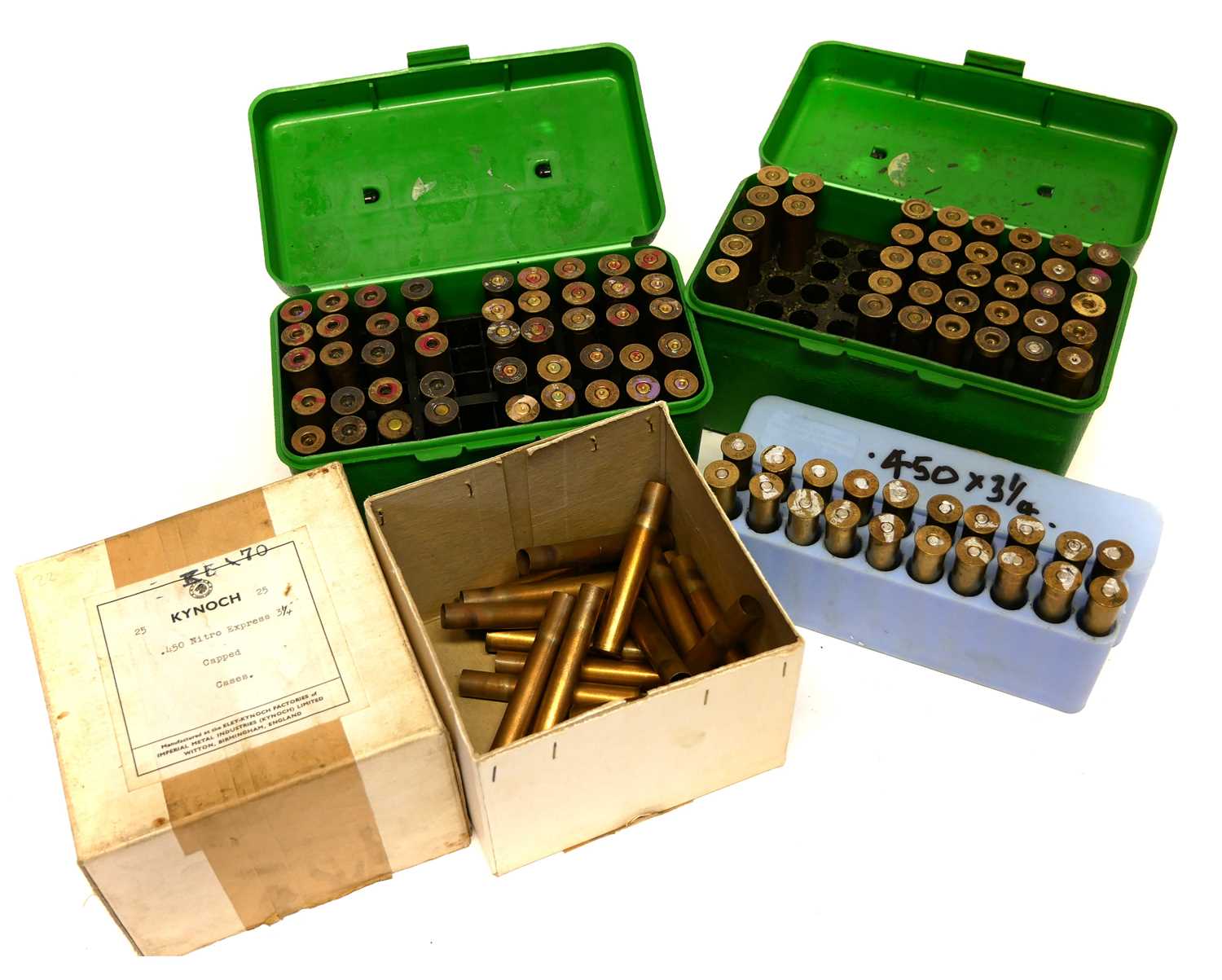 Lot 513 - .450 Nitro Express 3 1/4 brass cases, to...