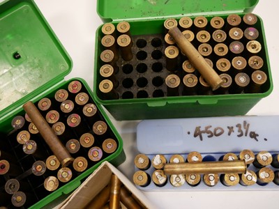 Lot 513 - .450 Nitro Express 3 1/4 brass cases, to...