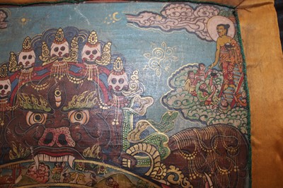 Lot 92 - A Tibetan Buddhist "Bhavachakra" Mandala Thangka