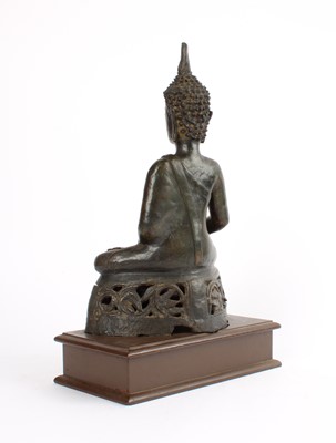 Lot 111 - A Thai Parcel Gilt Hollow-Cast Bronze Buddha