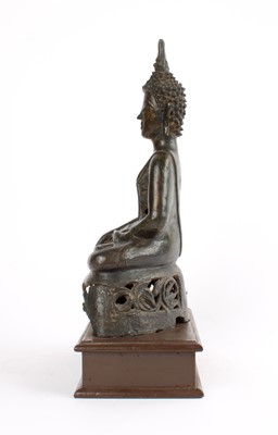Lot 111 - A Thai Parcel Gilt Hollow-Cast Bronze Buddha