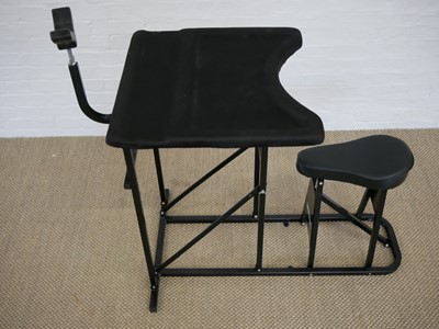 Lot 420 - Collapsible shooting bench and seat.