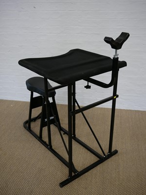 Lot 420 - Collapsible shooting bench and seat.